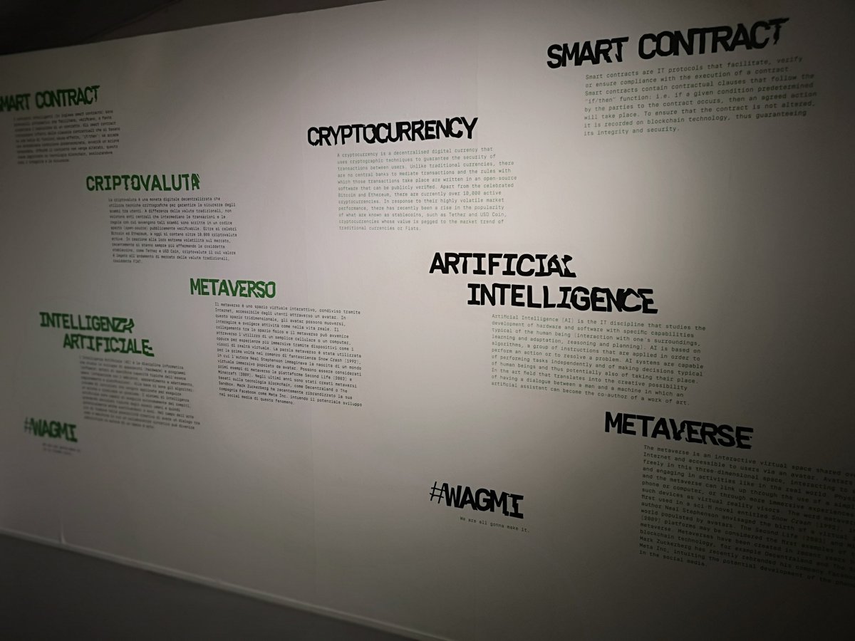 JeanOmar_'s tweet photo. Yesterday, I had the opportunity to go to the "Let's Get Digital!2" exhibition in Florence, Italy. It's nice to see #CryptoArt and #NFT democratize and become accessible to everyone in the real world.  #wagmi #letsgetdigital https://t.co/W51xKBuLZj