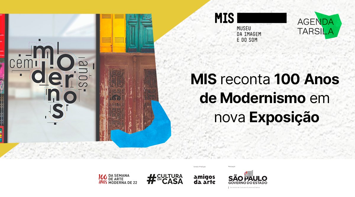AgendaTarsila's tweet photo. ‘100 anos Modernos’ apresenta obras nas áreas de cinema, música, artes visuais e literatura, e aposta no caráter exploratório por meio de um grande labirinto. Saiba mais: https://t.co/p6apW0LJAk

#AgendaTarsila #Semanadeartemoderna #ModernismoHoje #CulturaSP #AmigosdaArte https://t.co/pY17ckBk4P