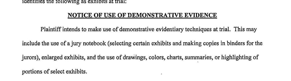 LauraBockov's tweet photo. Also, I don't believe this "binder" is all therapist notes.  The one time I saw the word "binder" mentioned was by Elaine's filing of their exhibit list.

They planned to put together a binder including copies of all kinds of stuff: (colors??  as in filters maybe, lol) https://t.co/uADTkw7uQ2