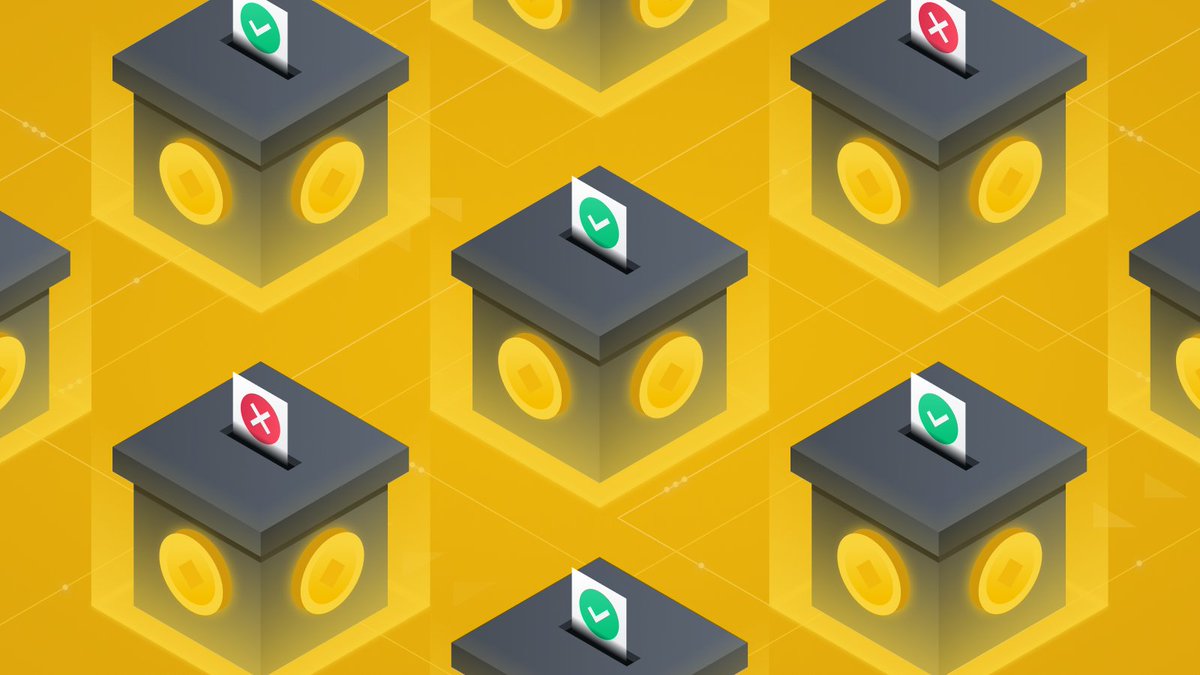 BinanceAcademy's tweet photo. Governance tokens give holders the right to vote on issues that govern the development and operations of a blockchain project. 

Learn more about governance tokens ➡️ https://t.co/v65TkubMTT https://t.co/UcgQZjtBcX