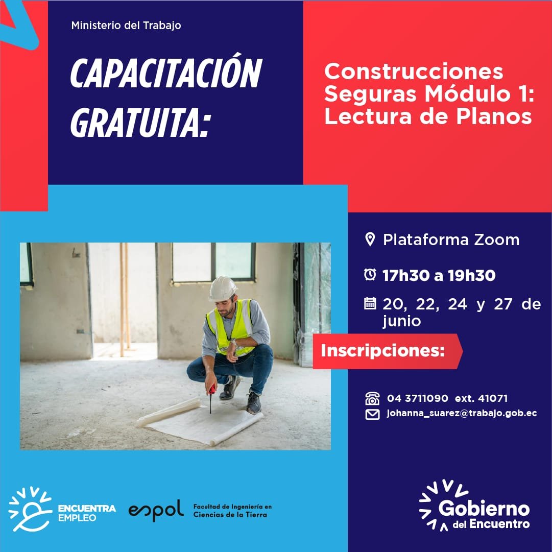 fictespol's tweet photo. #CapacitaciónGratuita | Dirigido a las personas que deseen saber acerca de la construcción o trabajen en esa área al primer módulo del "Proyecto Construcciones Seguras 2022": Lectura de Planos que será impartido por estudiantes de la carrera de Ingeniería Civil. https://t.co/4y4pmIHiBC