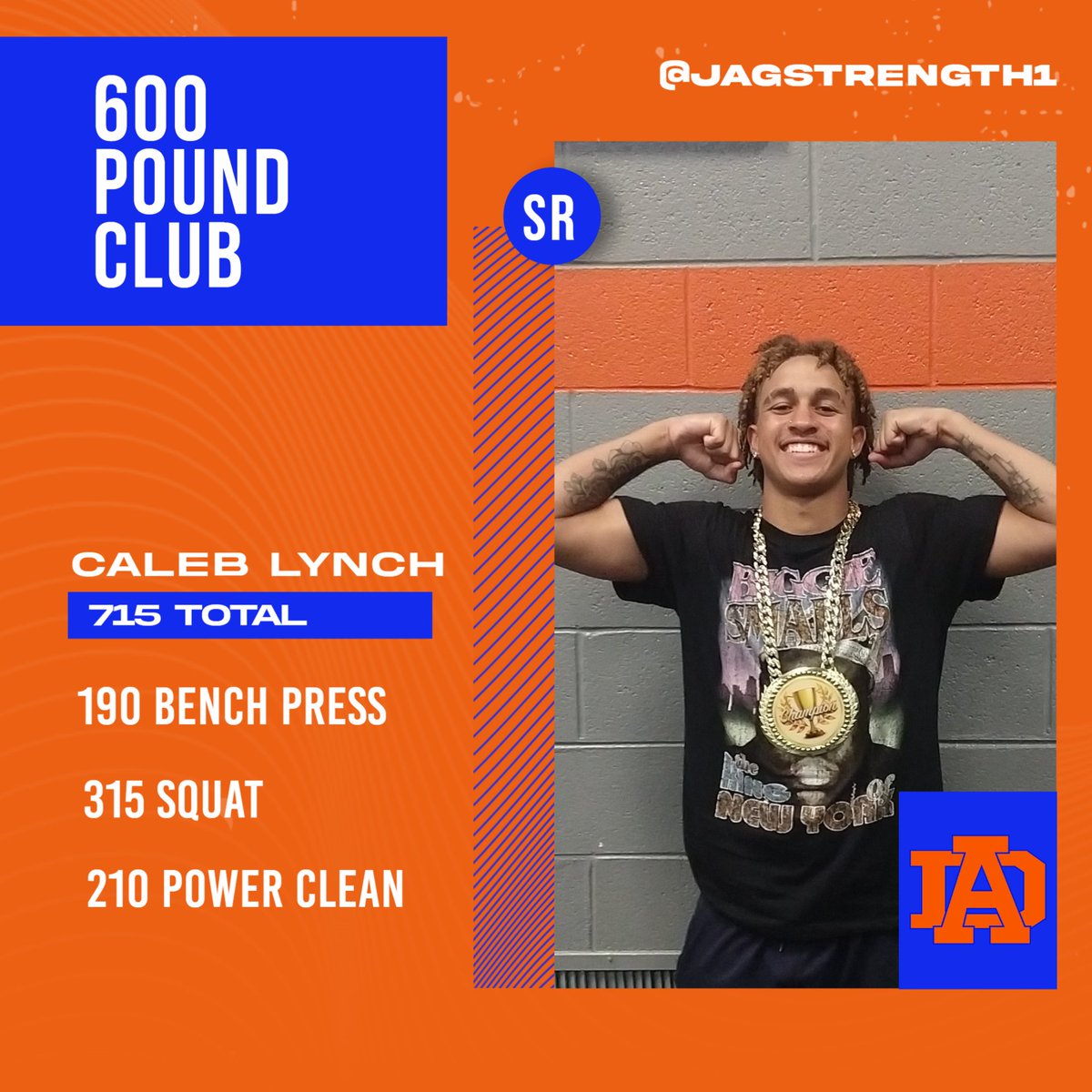 jagstrength1's tweet photo. @lynchcaleb1  is ready for a great season, after having a great off-season!
@AthensDriveFB https://t.co/XmFXHhxSlT