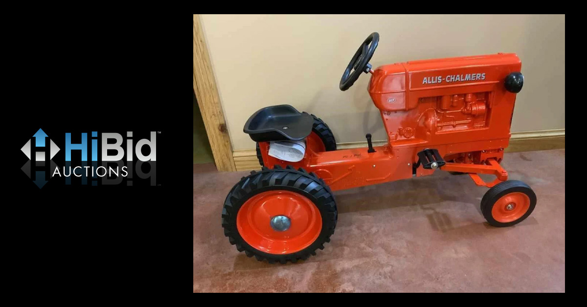 hibidauctions's tweet photo. Allis-Chalmers D-17 Pedal Tractor

Auctioneer: Plain-View Online Auctions

Online-Only Auction: 06/21/2022

Lot Details: 
https://t.co/5HYiGxAHYy 👈

#HiBidAuctions #HiBid #Tractor #PedalTractor #AllisChalmers #Auction https://t.co/3rHy7zslPt