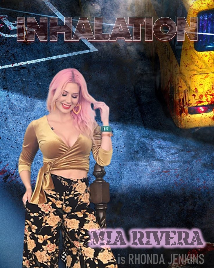 With two weeks until she's due to deliver, and her husband off doing his cop duties, when the smoke rolls into town, Rhonda finds herself going into labor. <a href="/MeeyuhMia/">Mia Rivera</a> is Rhonda Jenkins in Inhalation.