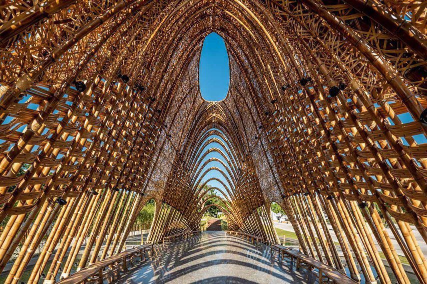 parametricarch's tweet image. Bamboo Pavilion Designed by ZUO STUDIO Expresses the Natural Beauty of Taiwan in the Industrial City of Taichung.

 #Bamboo #BambooStructure #bambooarchitecture #timber #wood #woodwork #pavillion #installation #architectureproject #fabrication #digitalfabrication #fabricate