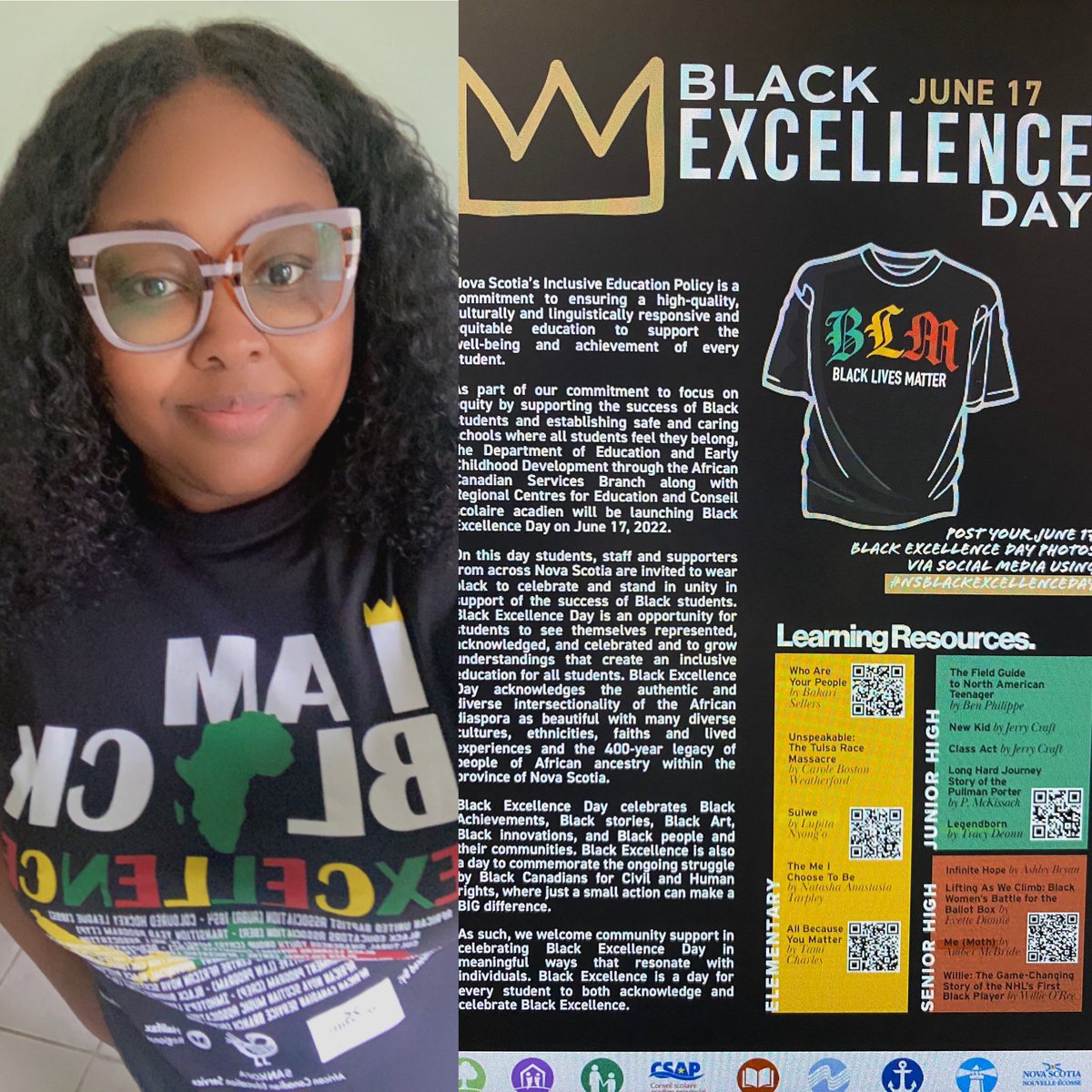 MelissaTLD's tweet photo. Celebrating Black Excellence today and everyday! ❤️🖤💛💚🌟 #nsblackexcellenceday https://t.co/UBOu7FhDAX