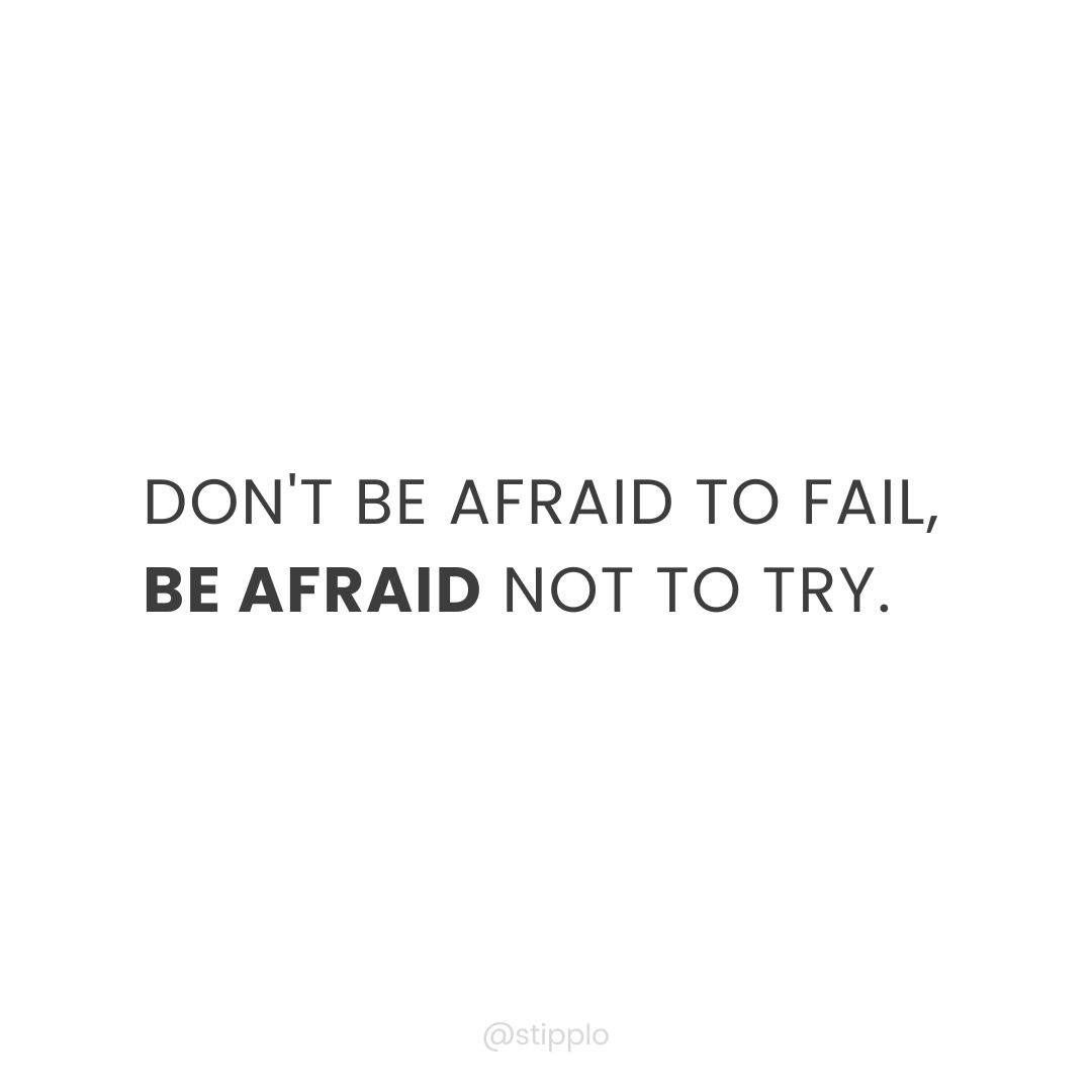 stipplo's tweet photo. You don't know until you try, don't self-reject! https://t.co/ohWNo55cX4