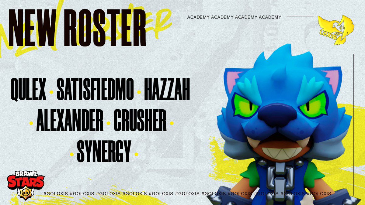 LOXIS_eSports's tweet photo. We're hyped to present the first @BrawlStars roster for the Academy section!
๐ฌ๐ง - @SatisfiedMoBS ๐ค
๐ฌ๐ง - @Alexxz906 ๐ค
๐ฌ๐ง - HAZZAH ๐ค
๐ฌ๐ง - @20kCRUSHER ๐ค
๐ท๐บ - @x_qul4 ๐ค
๐ฌ๐ง - @SynergyBS__ ๐
#GoLOXIS ๐ฆ
#BrawlStars https://t.co/cVVBgQicNR