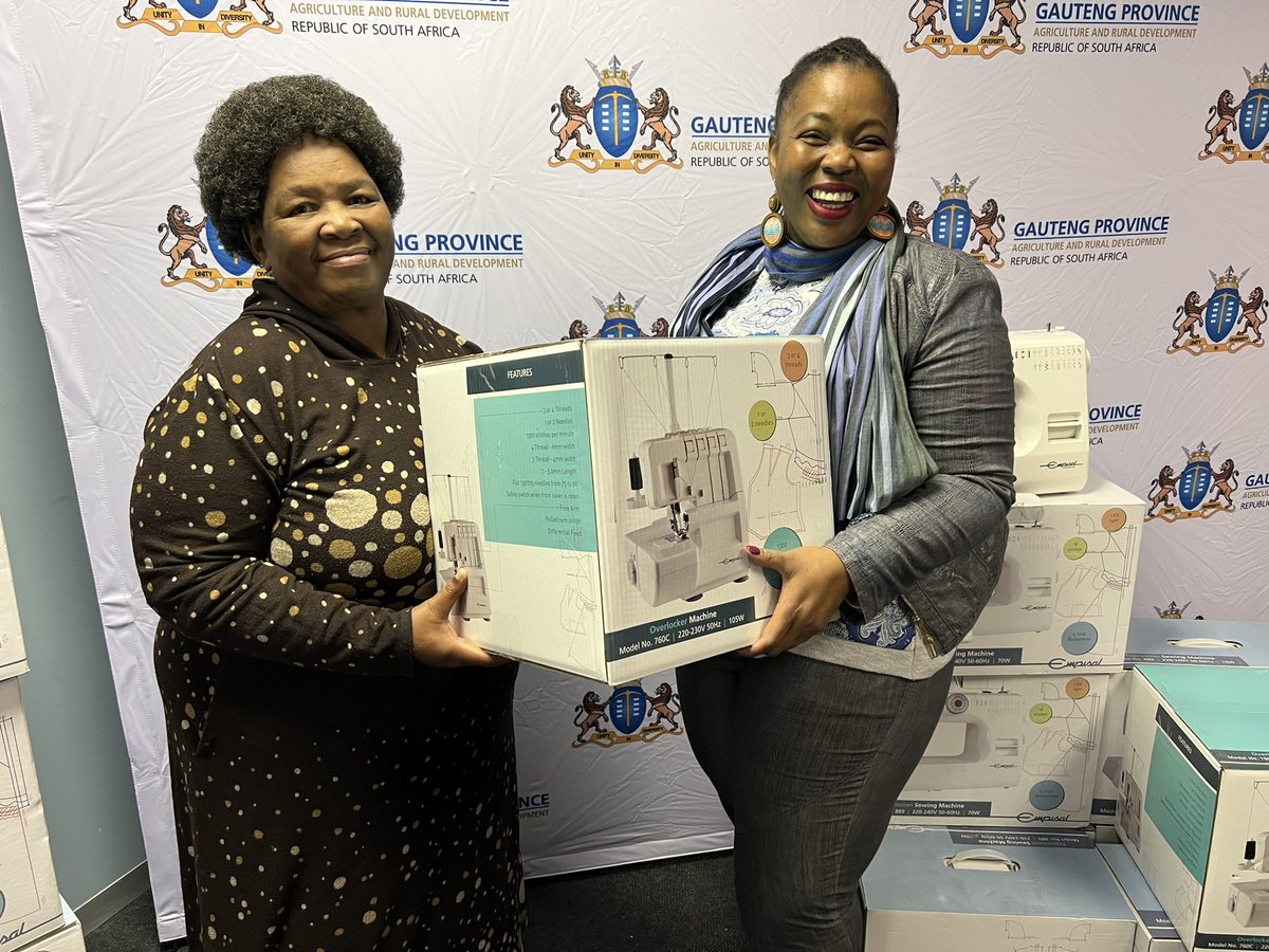 OfficialGDARD's tweet photo. Today GDARD handed more than 20 sewing and over locker machines to military veterans, today also there was a SLA signed between GDARD and SANMVA,this SLA strengthens the relationship between GDARD & SANMVA,looking forward to better working relationships in the future. #GDARDCares https://t.co/ssBflYS7b5