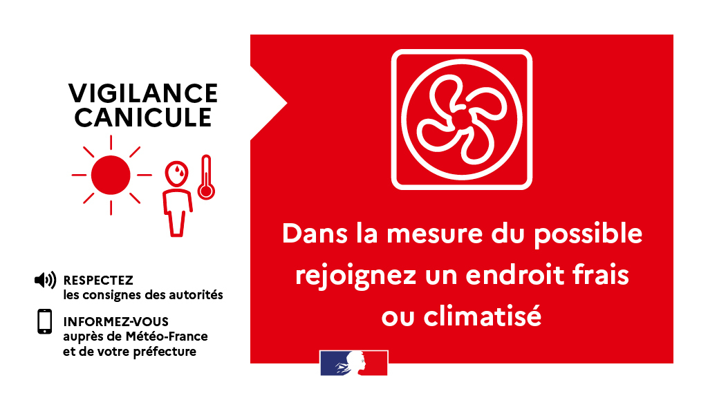 🔴🌡️ #Canicule2022 | 14 départements placés en #VigilanceRouge.
☀️ L'épisode caniculaire concerne les régions allant du #SudOuest aux #PaysDeLaLoire et la moyenne vallée du #Rhône.
📞 En cas de malaise ou de troubles du comportement, appelez le 15.
👉 vigilance.meteofrance.fr/fr