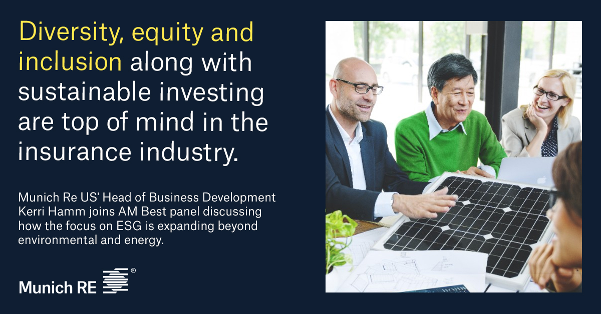 ACosma's tweet photo. Kerri Hamm, Head of Business Development, participated in a panel discussion on AM Best’s Best TV discussing the #socialaspect of ESG #sustainableinvesting and the rising emphasis on social issues in #insurance. Learn more: https://t.co/HI8RfrYSrm https://t.co/LzQhqUCK7a