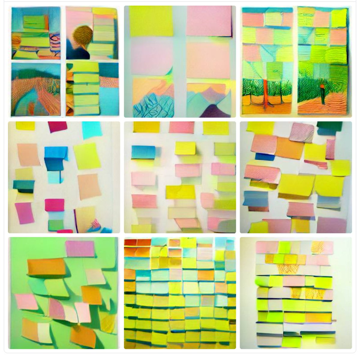 thisisharmonic's tweet photo. Our artpod had a little bit of fun with AI-generated artwork around what we do in service design (and someone really likes beagles) https://t.co/BPerMskdEJ
