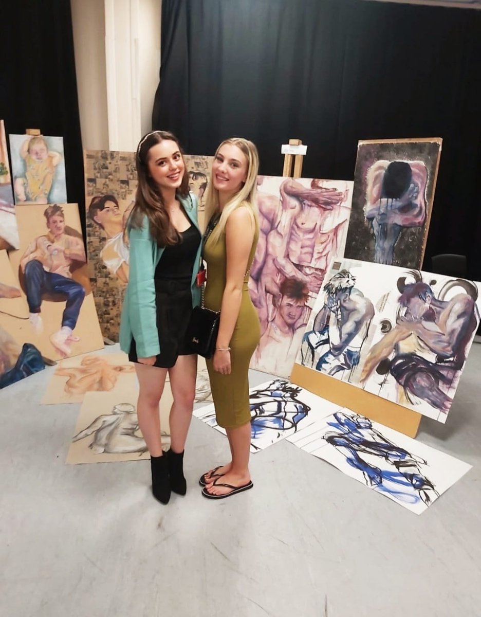 ArtDept_SHS's tweet image. Year 13 A level Final Art exhibition. What a lovely evening, seeing everyone's beautiful artwork and meeting friends and family @SHS_Sixth_Form!