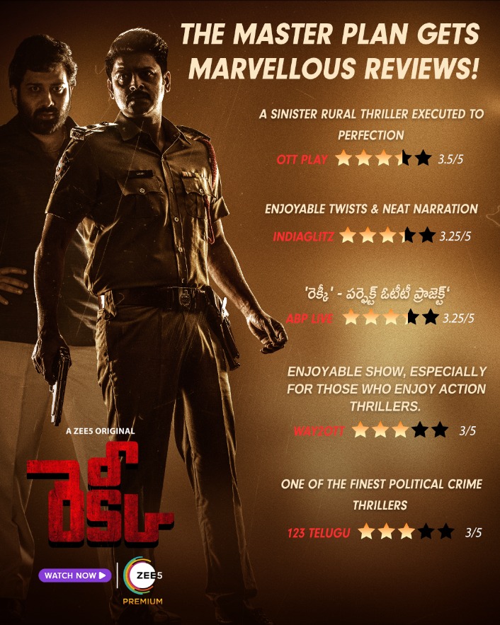 vamsikaka's tweet photo. #Recce gathers remarkable reviews from all over!
Watch the interesting thriller web series only on #Zee5
▶️ https://t.co/hqFmgq0IWZ
#AZEE5Original #RECCEonZEE5 #RecceVetakuSiddam
@ActorSivabalaji #ActorSriram @DhanyaBee #EsterNoronha #SammetaGandhi #rajeswarinair https://t.co/7C5AovUxuY