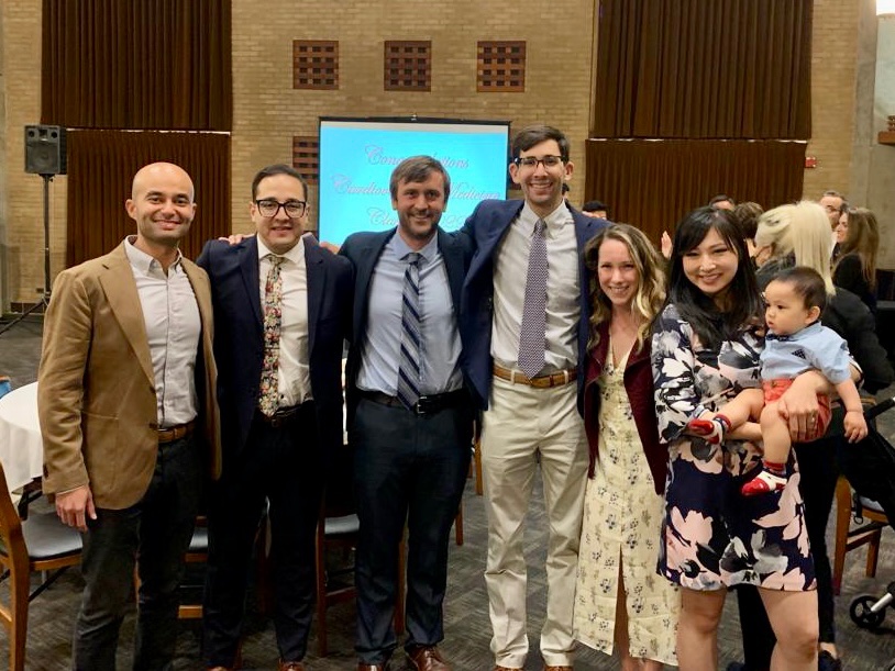 Can’t believe it’s over. What an amazing privilege and responsibility to learn alongside such fun, smart, and supportive cofellows! I owe so much to so many.  I’ll miss you next year. #graduation <a href="/StanCVFellows/">StanfordCVFellowship</a> <a href="/StanfordMedRes/">StanfordMedRes</a> @aaelezaby <a href="/pablosanchezcas/">Pablo Sanchez, MD</a> <a href="/ChadSWeldy/">Chad Weldy, MD, PhD</a> <a href="/Maggienut/">Maggie Ning</a>