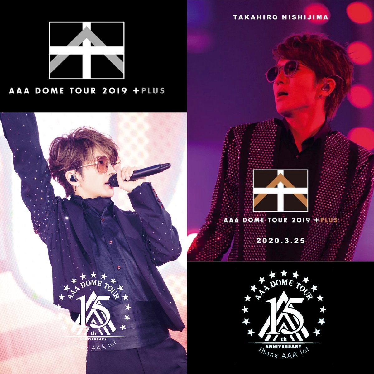 AAA DOME TOUR 2019 ＋PLUS ↓ AAA DOME TOUR 15th ANNIVERSARY ｰthanx
