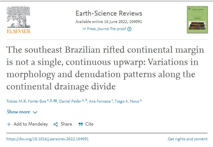 I am super proud of this new paper that has just come out! My friend Tobias did an incredible job connecting the huge AFT dataset and geomorphic evolution from southeast Brazil
#GEOMORPHOLOGY #fissiontracks #thermochronology
sciencedirect.com/science/articl…