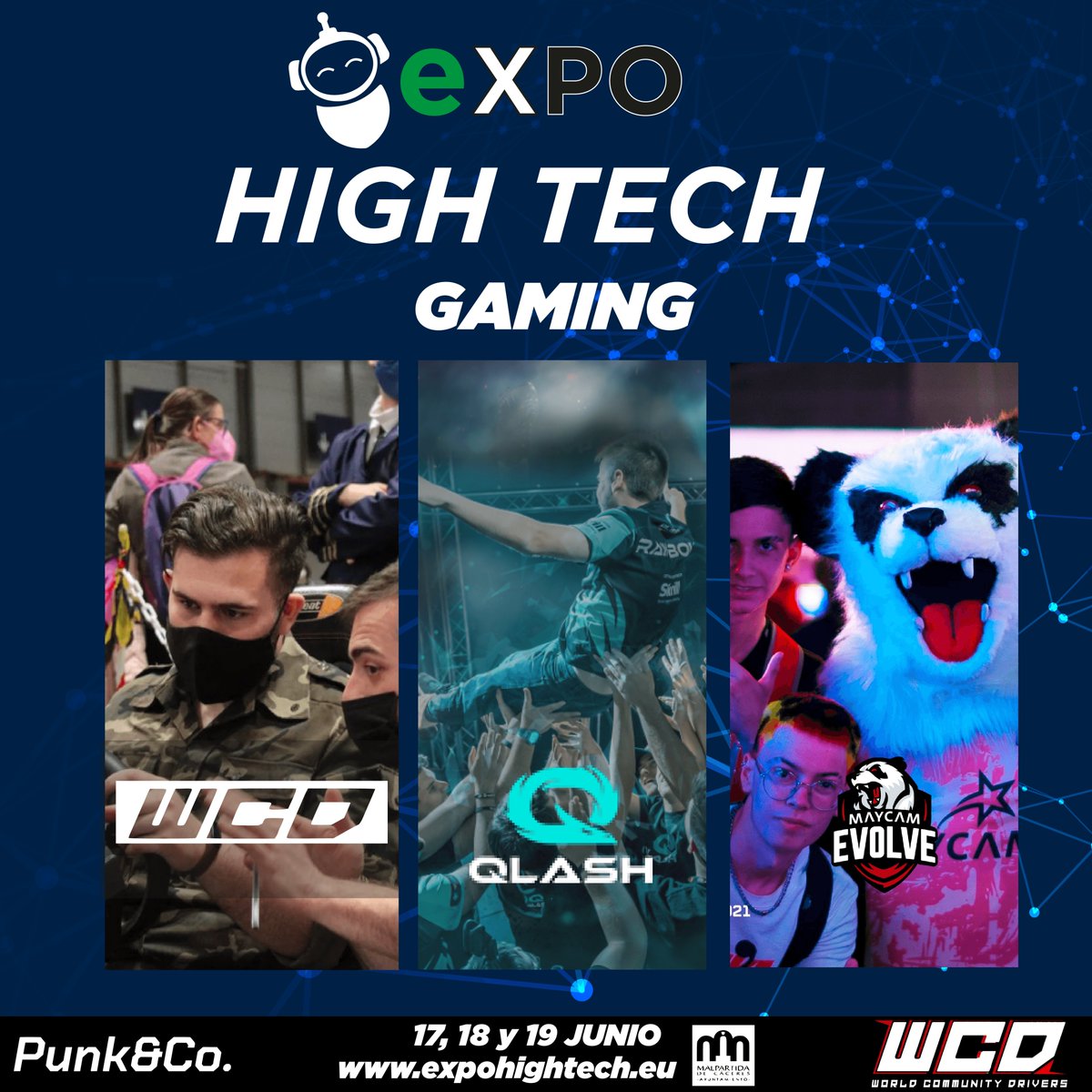 HOYHOYHOY!
Expo de tecnologia e i+d Junto al 5 * EIVE (Encuentro #iberico del vehiculo #eléctrico ) en #malpartidadecaceres

Nuestro apartado de gaming, conócelo!

Empezamos HOY! 17 18 19 #junio
COMPRA TU ENTRADA

expohightech.eu
#punkco