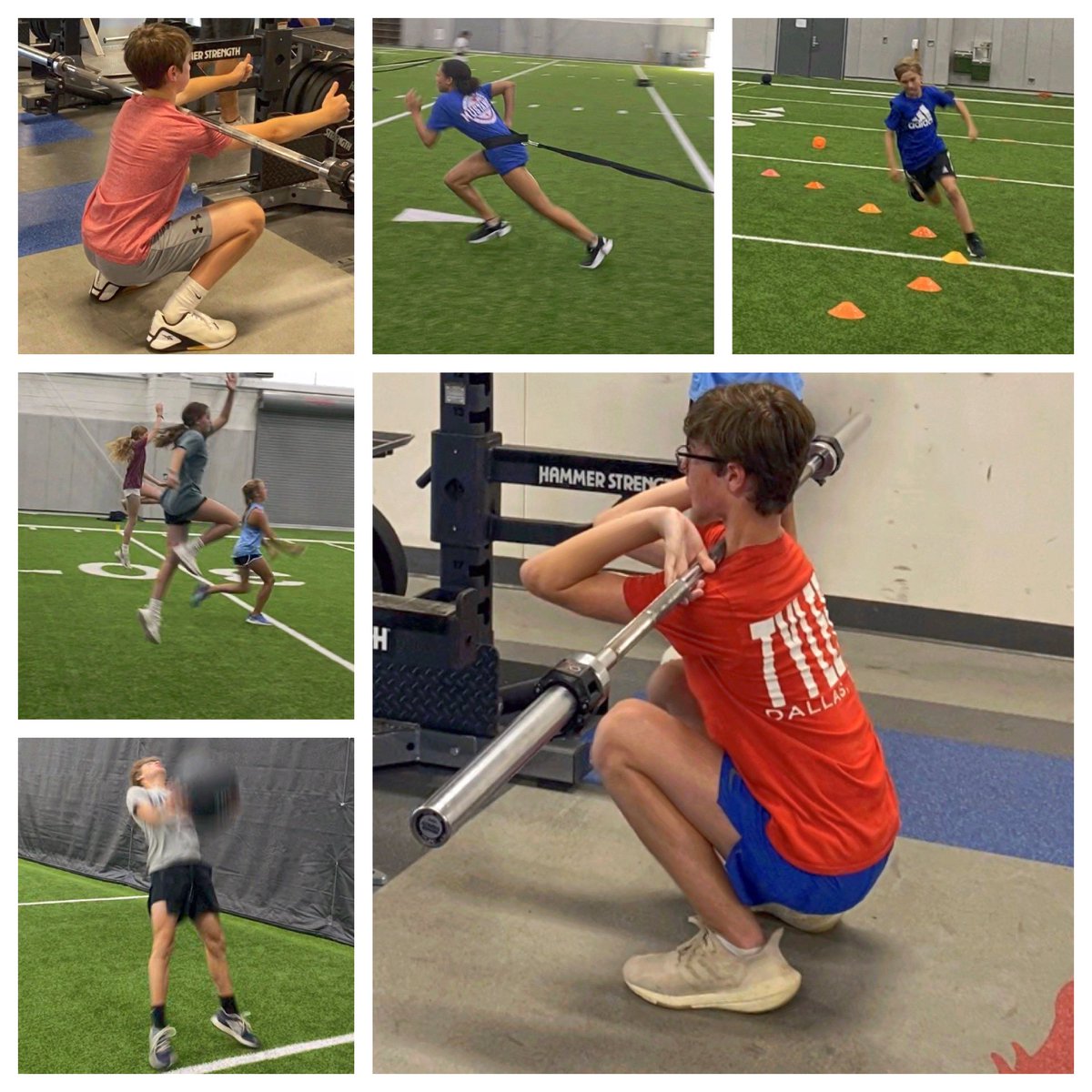 Some of the positions we want to hit in our Junior High S&amp;C program to develop:

⏺ Speed
⏺ Power
⏺ Strength
⏺ Mobility
⏺ Elasticity

All Pictured Are Incoming 8th Graders.