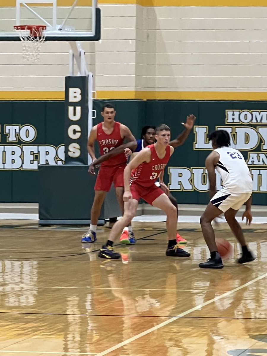 CrosbyISD's tweet photo. COUGAR ALL STARS! @SeanElkinton and @AustinJones34_ in action at the @SETCA_Coaches East vs West game last night. Sean was named West MVP! Both Sean and Austin are proud 2022 @CrosbyHigh grads. They have great futures ahead! #thisisnow https://t.co/K2zICFv3CM