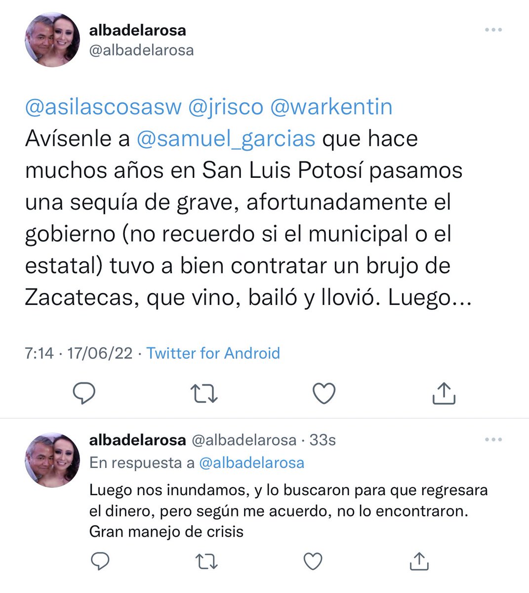 jrisco's tweet photo. La neta, qué bueno que no regresó la lana. 

¿Alguien de San Luis Potosí se acuerda de esto? 👇🏼 https://t.co/oARJnPfBWM