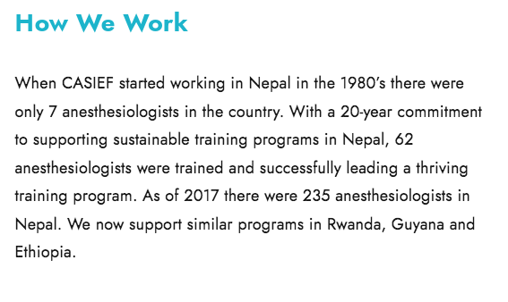 We are very excited to launch our entirely redesigned website, still at casief.ca

please visit to find out what we do and how you can help

#GlobalAnesthesia #SafeSurgerySavesLives