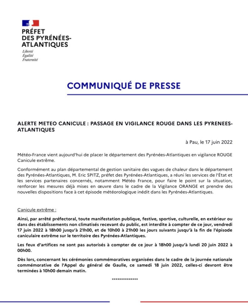 Préfet des Pyrénées-Atlantiques tweet media
