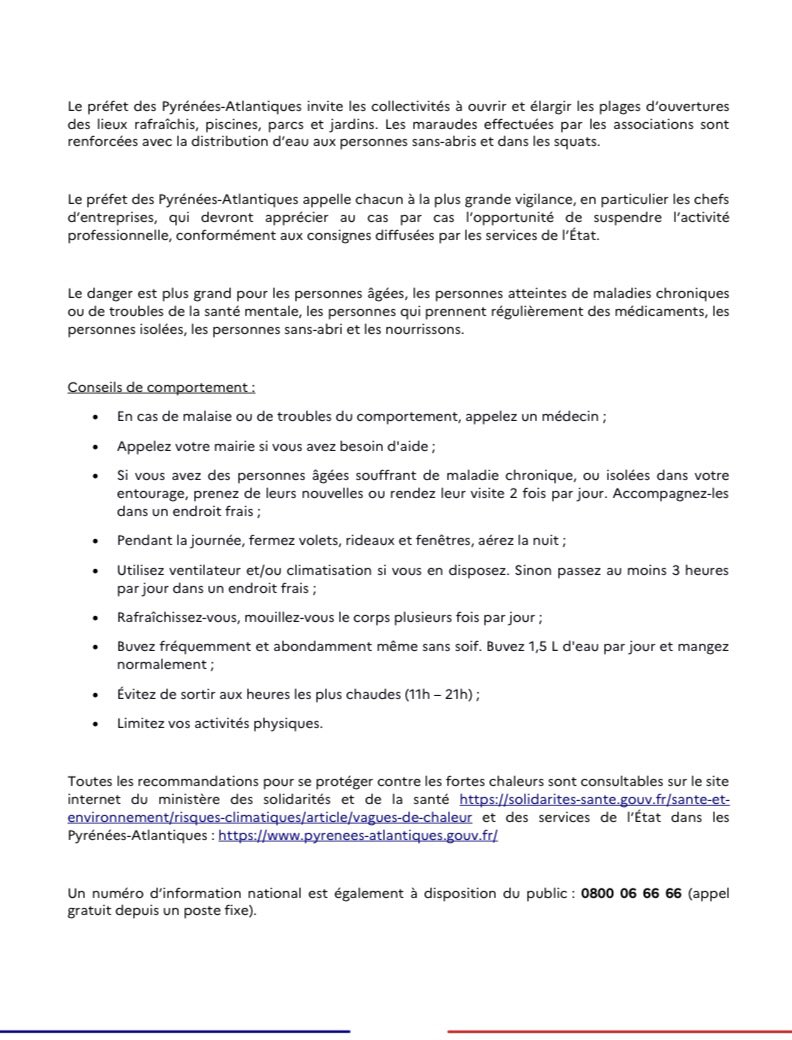 Préfet des Pyrénées-Atlantiques tweet media