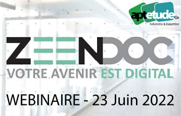 AptetudeCo's tweet photo. 📢📢 APTETUDE CO vous donne rdv le 📅23 juin à 11h00 pour découvrir ou re-découvrir la solution Zeendoc! Nous parlerons Démat, Factur-X, gestion électronique des documents, dématérialisation des échanges &amp; automatisation des tâches.
▶Inscription : https://t.co/XvAXUS3EDl https://t.co/Zd0Gtk6H0o