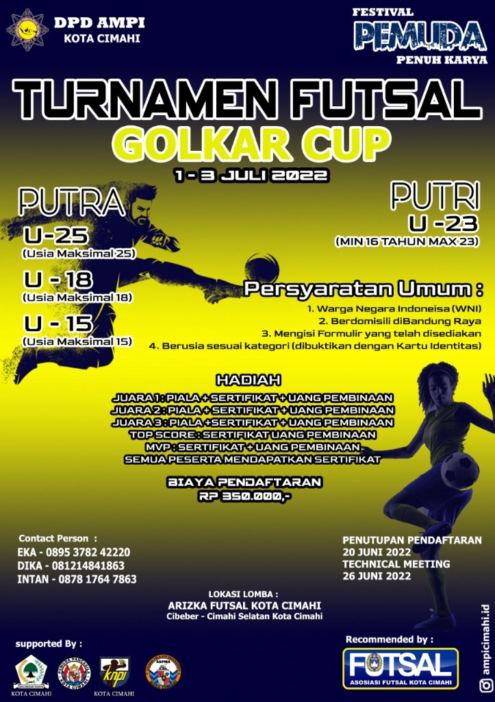 RickyAMaulana's tweet photo. #Futsal #turnamenfutsal #cimahi #partaigolkar #lomba #Viralkan https://t.co/6OXJG3oR6k