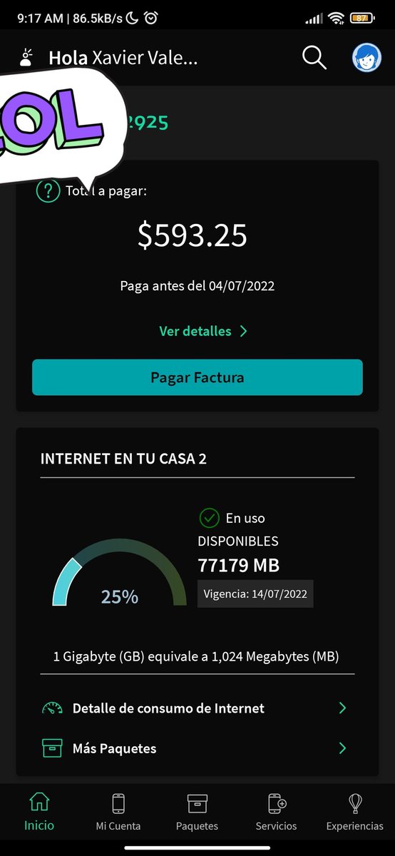 XavierVReyes's tweet photo. @ServicioTelcel que porquería ehhh, me dejan sin Internet por una semana, ingi mi queja con @IFT_MX y dicen que no hay fallas en su servicio, me dicen q me darán un descuento y al contrario me suben la factura vayanse a la verga https://t.co/NbjRLIk2vx