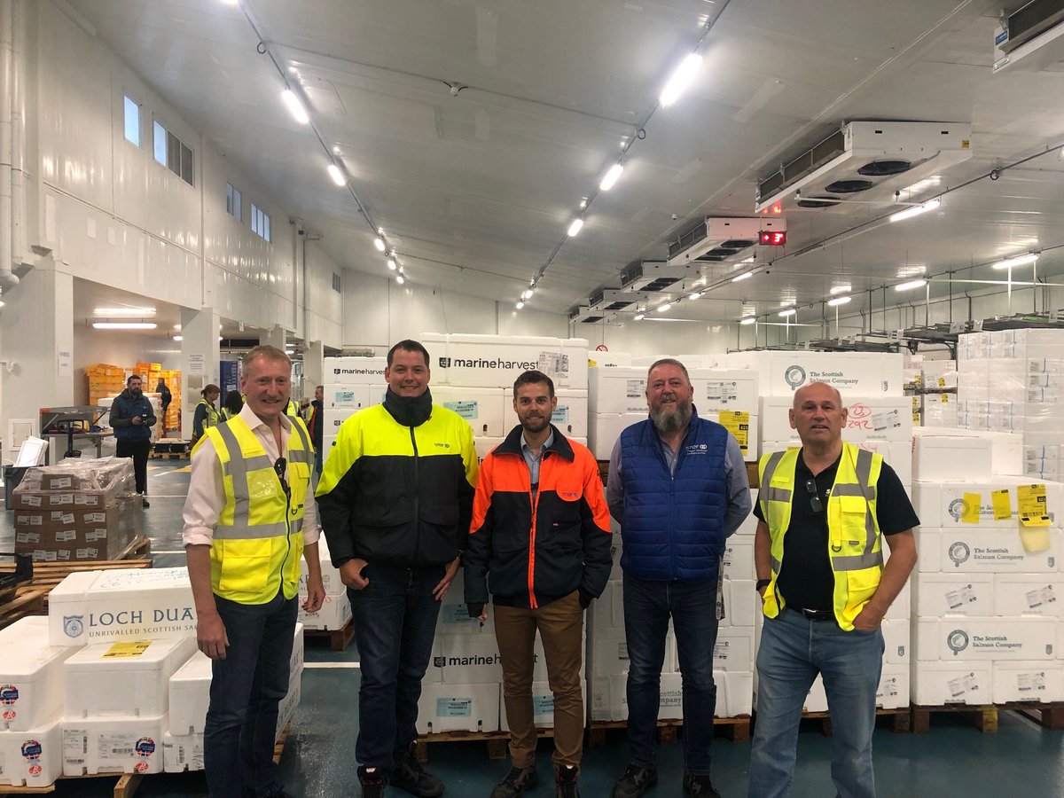 ScotlandSalmon's tweet photo. Our CEO and Chair were in #France this week meeting  @DfdsScotland and @MowiScotlandLtd at Boulogne-sur-Mer to hear the challenges of exporting Scottish salmon to the Europe post-Brexit.

£369m+ of #Scottishsalmon went to Europe last year making it our largest #export market. https://t.co/lIHs0focSD