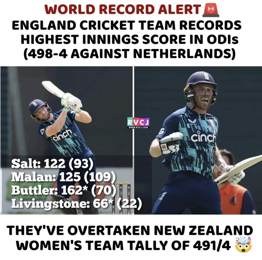 Buttler you beauty 🫡 
498  runs  in  just  50  overs  😳
#ENGvNED #WorldRecord