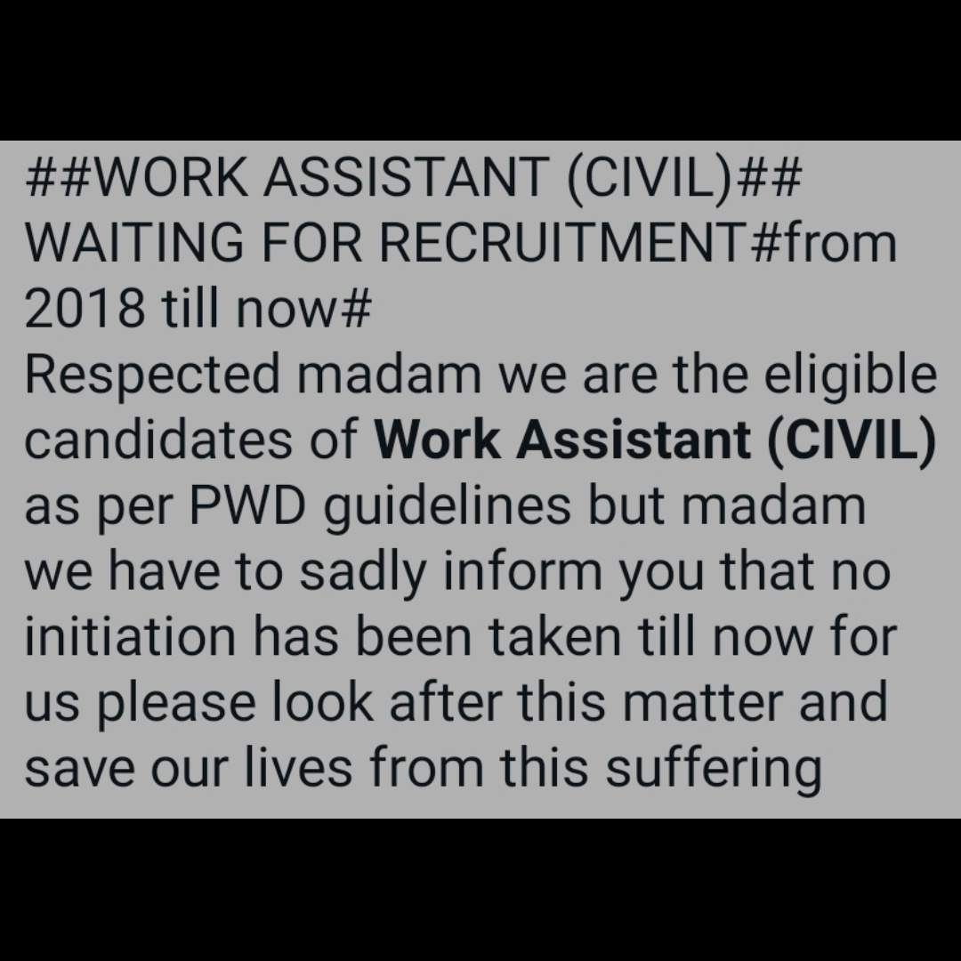 TamanyaModak's tweet photo. @WORKASSISTANT11 
@mamataofficial , @ghatakmoloy , @DidikeBolo
#WORKASSISTANT# https://t.co/B2OXmKzsJQ