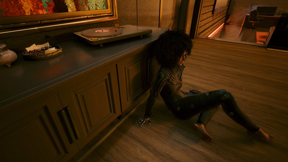 kefkaontheshore's tweet photo. Now I'm home #PS5Share, #Cyberpunk2077 #vinyl #vinylrecords #samurai #samuraiband https://t.co/q1m8UpJwOB