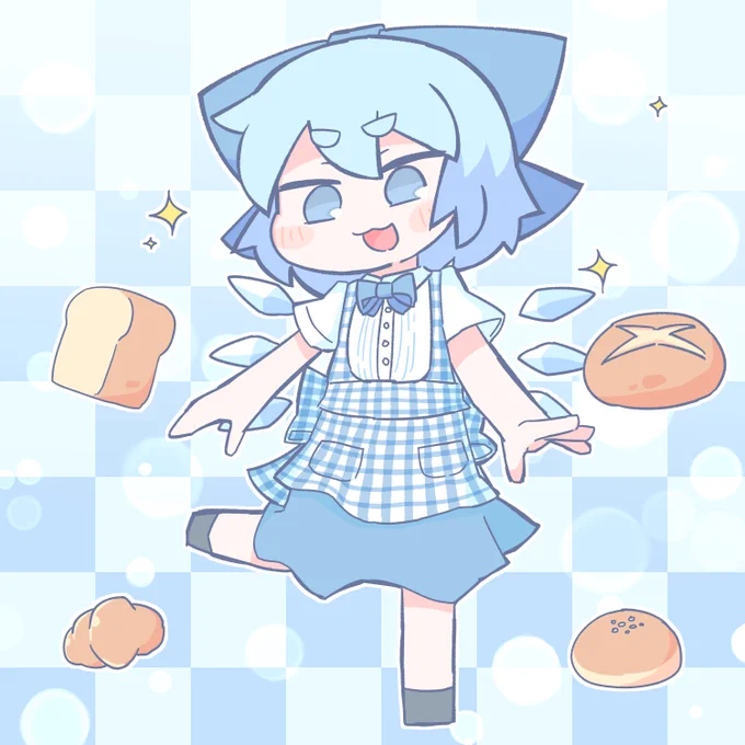 とあるレストランの衣装を着たチルノちゃん🍧🍞 