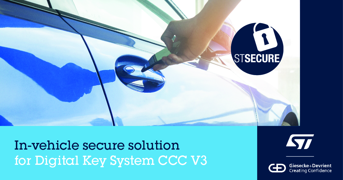 ST_World's tweet photo. .@ST_World teams with @GieseckeNews to accelerate the introduction of digital #car keys for secure access to vehicles via mobile devices https://t.co/8KqTTcjvZH #smartdriving #STSAFE https://t.co/pmXEXs4dCq