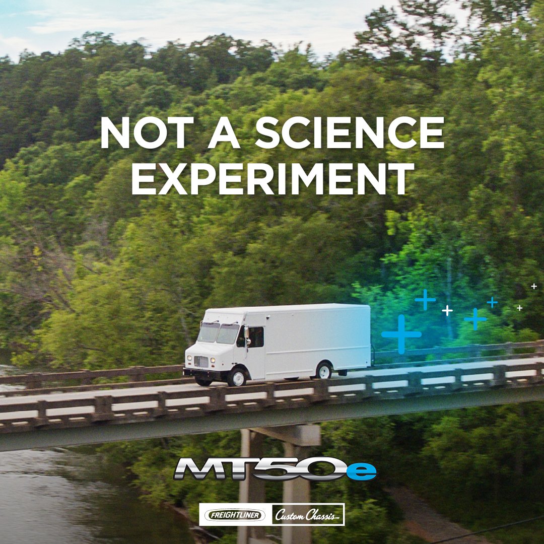 The MT50e all-electric walk-in van is NOT a science experiment. It's the result of a collaboration between three of the industry’s most innovative engineering leaders: Daimler Trucks North America, Proterra and Freightliner Custom Chassis."