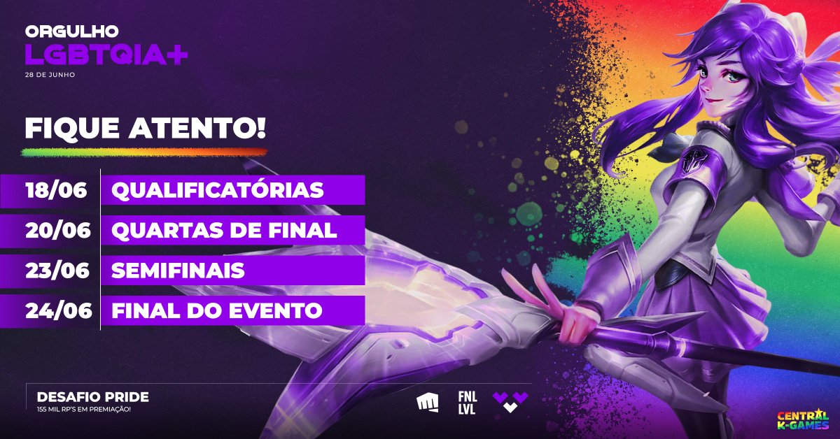 🏳️‍🌈ATENÇÃO!🏳️‍🌈

☑️ As inscrições foram finalizadas! 

📌Em breve iremos liberar a tabela para vocês verem quem serão seus adversários na primeira partida. Fiquem atentos aos dias do torneio!