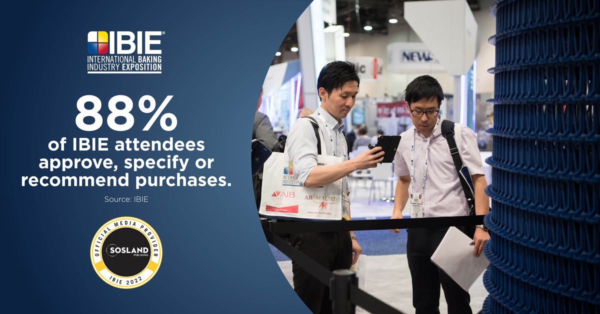 Be seen by the audiences that matter — before, during and after the baking industry’s most important show. Explore <a href="/BakingExpo/">IBIE 2025</a> sponsorship opportunities today: ow.ly/4Nmx50JAcKG

#IBIE2022 #foodmanufacturing #bakingindustry