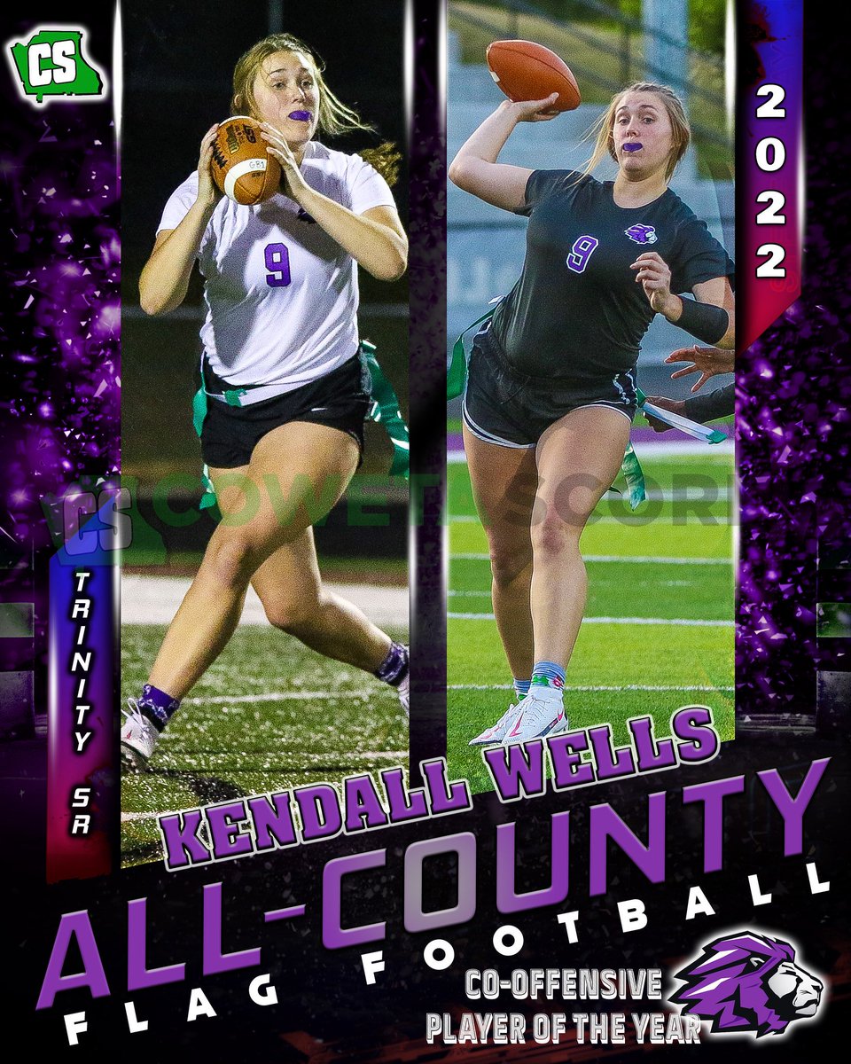 tcsflagfootball's tweet photo. The All-County Team is in 😏 Congratulations to 
🏆PLAYER OF THE YEAR: Ashlyn Settle
🏆CO-OFFENSIVE PLAYER OF THE YEAR: Kendall Wells
🏆CO-OFFENSIVE PLAYER OF THE YEAR: SeAnna Johnson https://t.co/9vZvF4cY0v