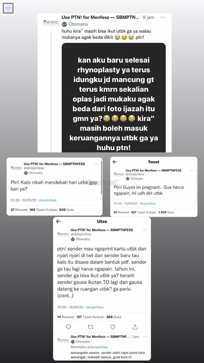 zwyitsal's tweet photo. ril min cek ada yg oplas, kawin dan hamil macam2 skali peserta utbk ini https://t.co/DxfjcNrfsE
