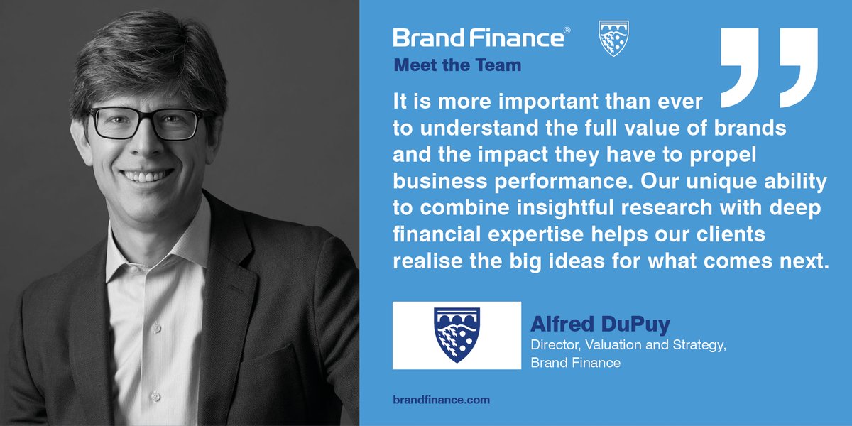 BrandFinance's tweet photo. Welcome to the #BFTeam!

Alfred DuPuy joined Brand Finance as our new Director, Valuation and Strategy. Alfred has over 15+ years of experience in deploying analytical and strategic expertise in #brand, #marketing and financial analysis.

Our services: https://t.co/xPkUinVEZ0 https://t.co/1s7RUFIVk2