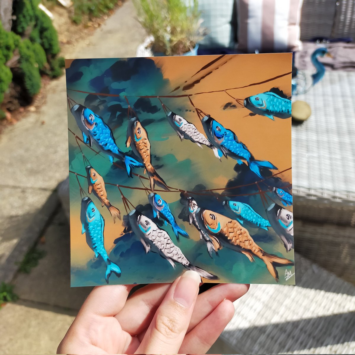 ALICE_TATAE's tweet photo. ✨ SHOP UPDATE ✨

- New Felix 'Celestial Prince' prints now available on my store!💫

- Postcard or photo print options available

- Also added prints of my altered Koinobori piece! 🎏

🔗https://t.co/T0n62e9bVH https://t.co/WqCyu8rrsl