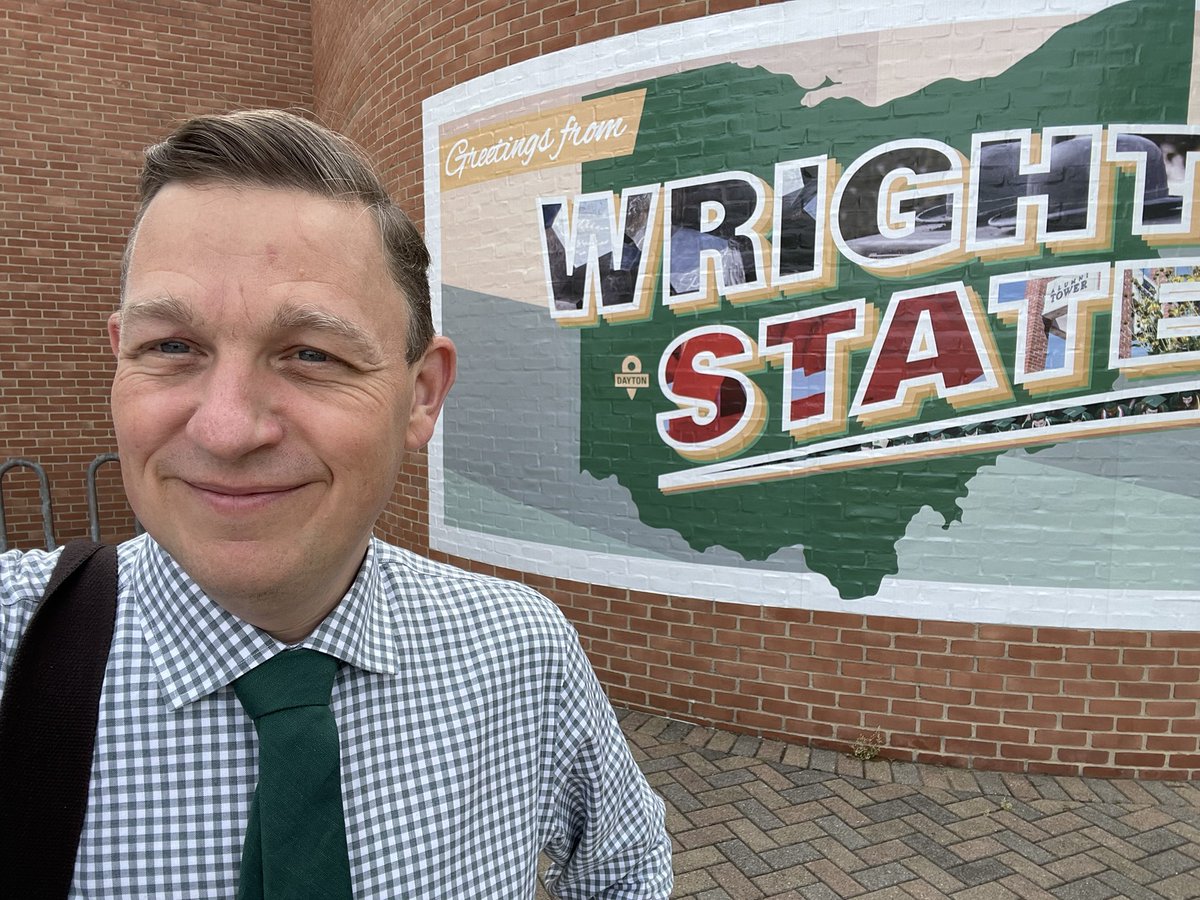 DrAdamPeck's tweet photo. I am excited to be spending the day with the faculty and staff at @wrightstate University! Might fly a homemade plane later, IDK! https://t.co/cwwPznUSSm