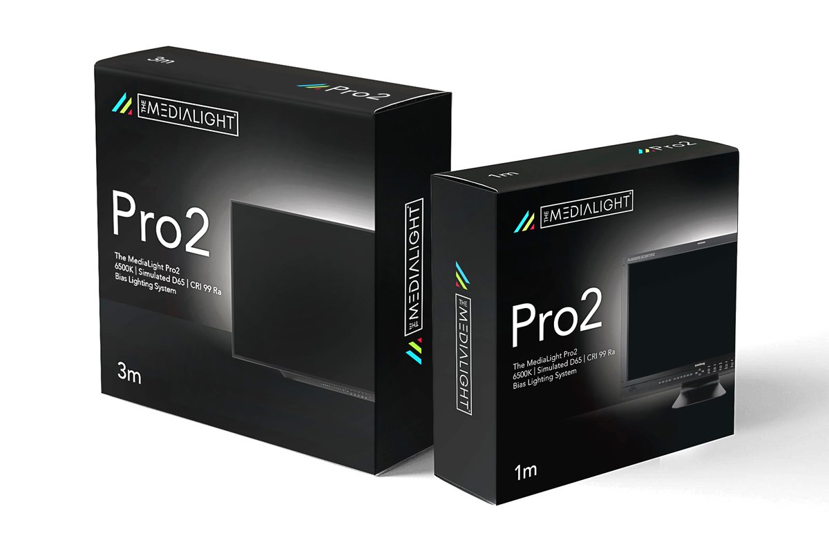 FSImonitors's tweet photo. The new @TheMediaLight Pro2 Bias Lighting System was created for directors, editors, and colorists who need the highest CRI and most uniform SPD in a bias light for their professional displays. It comes in sizes ranging from 1-6m and is available now at https://t.co/dLTK7mFVPF https://t.co/S6tffuaz1i