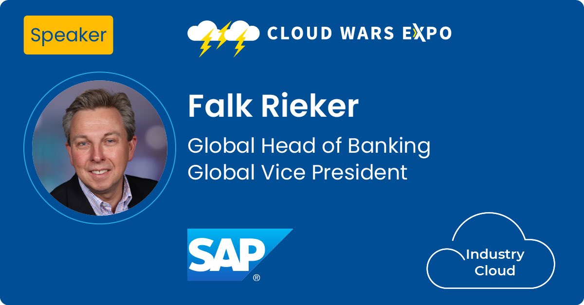 I’m excited to represent <a href="/SAP/">SAP</a> at the Industry Cloud Battleground taking place at #CloudWars Expo June 28-30, where we’ll be answering CXOs’ top 5 #cloud buying questions for #Banking Please join us! 
utm.io/ueEZC