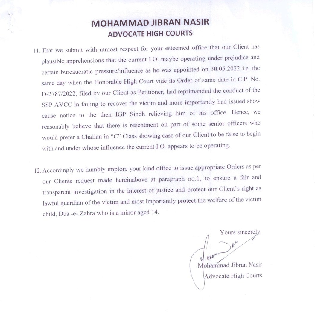 M. Jibran Nasir 🇵🇸 on Twitter "The Current I.O. has submitted Challan