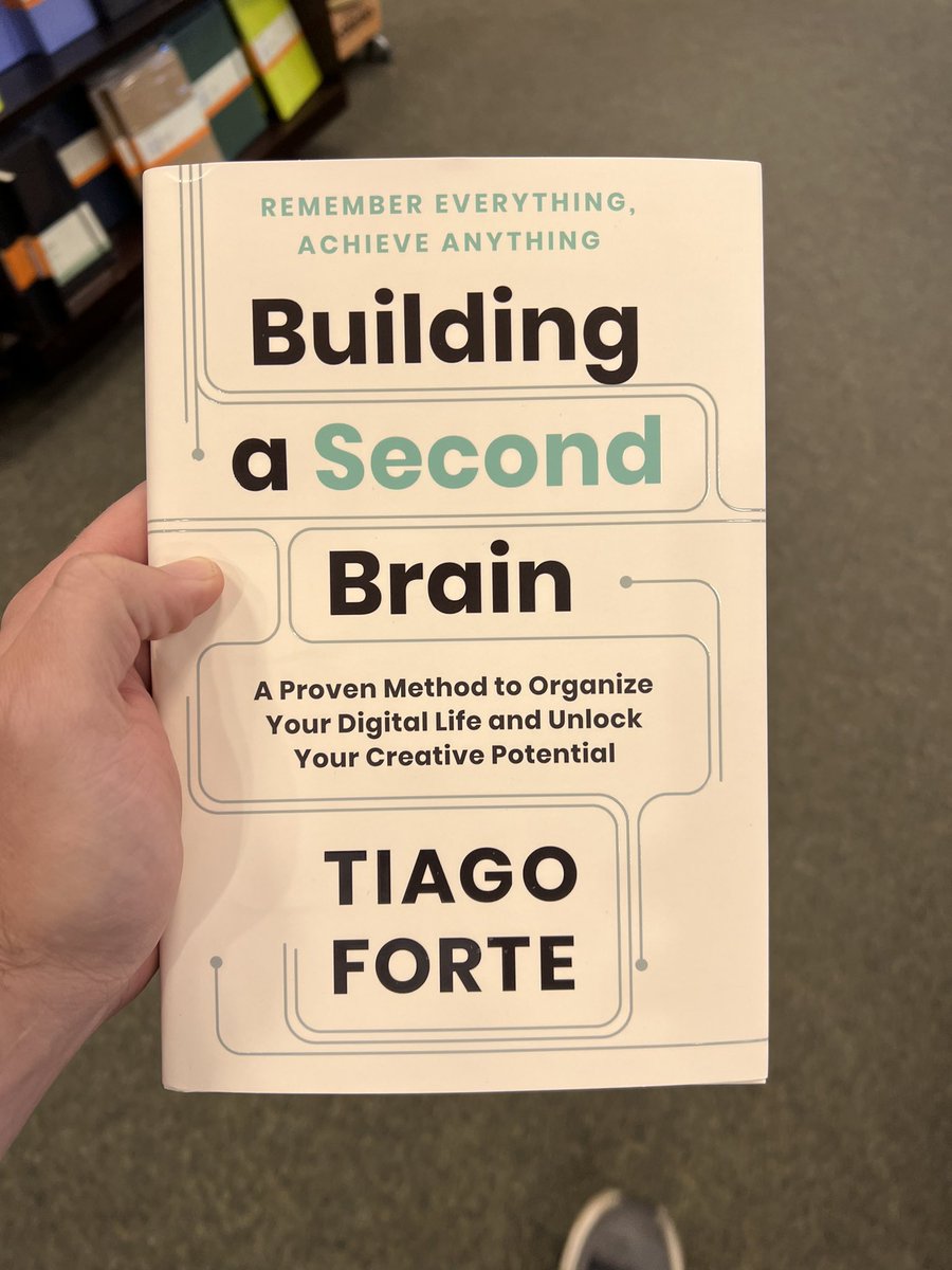 Congrats <a href="/fortelabs/">Tiago Forte</a> Excited to dive in!