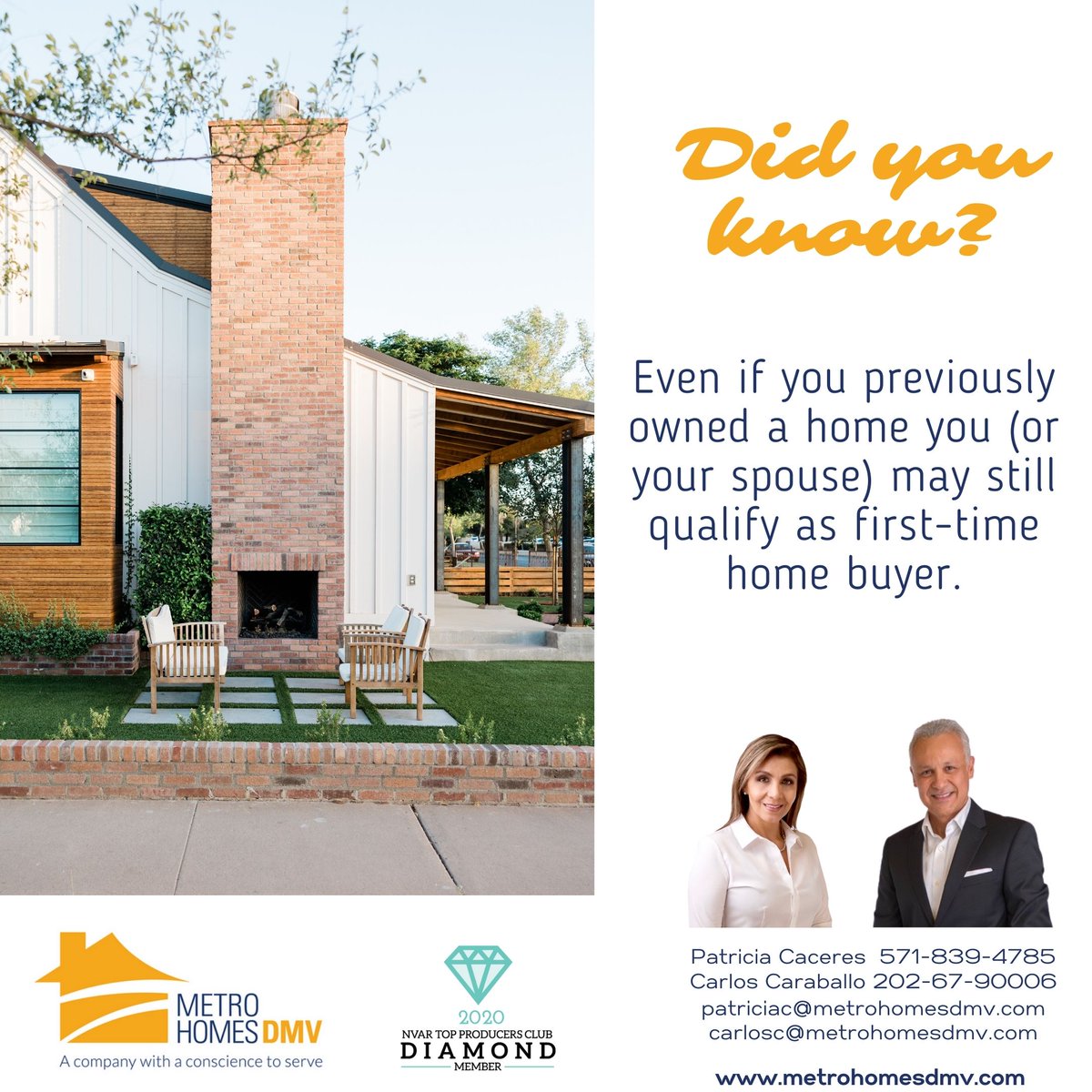 MetroHomesDMV's tweet photo. Great news!! You may still qualify for first-time home buyer perks! If you're not sure if you qualify and you want to find out more, send us a message. https://t.co/I9VYBxXAYJ